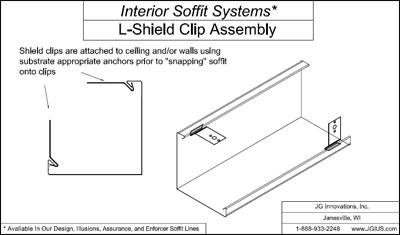Interior Soffit Systems L-Shield Clip Assembly